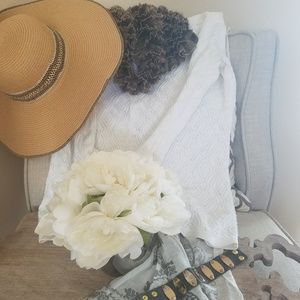 XL Talbots White Sweater with Bell Sleeves